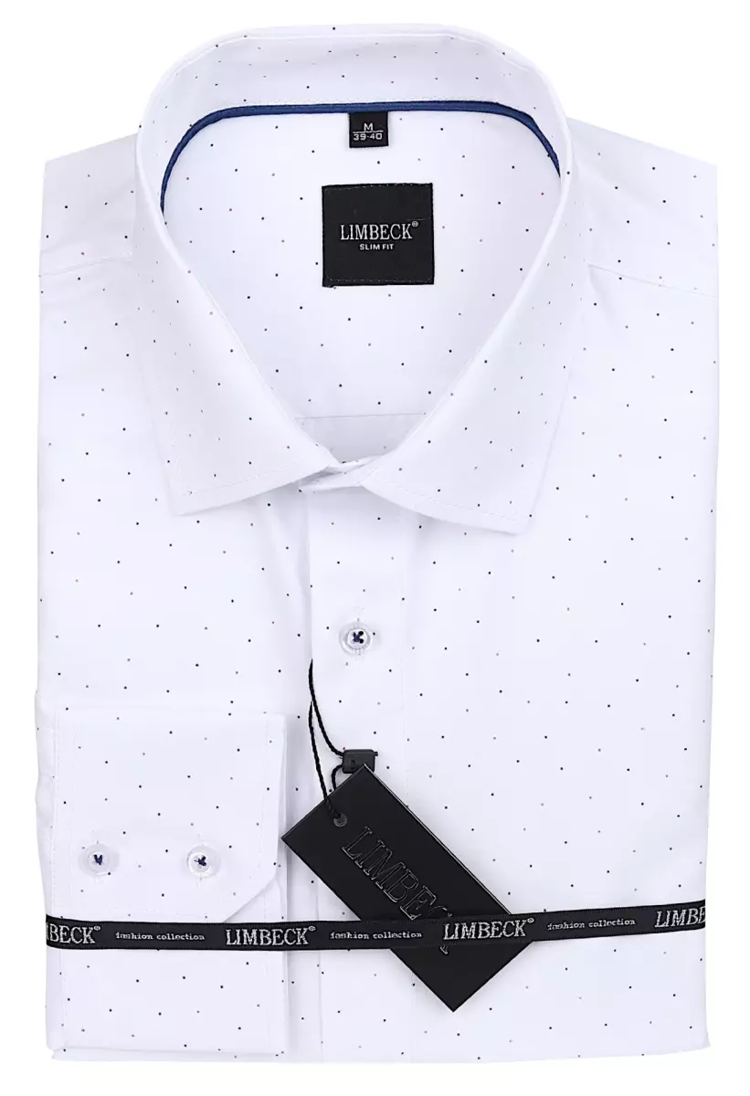 bílá košile s jemným vzorem
