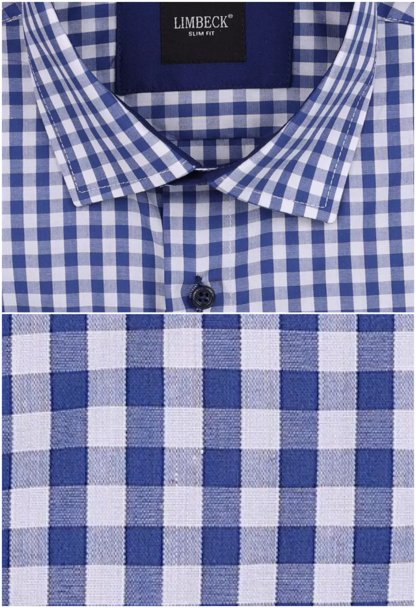 klasická kostkovaná košile modrá