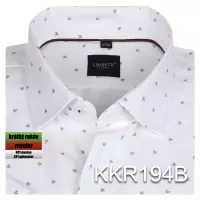 bílá košile s hnědými prvky