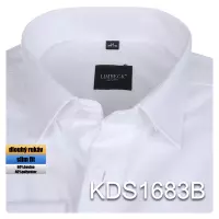 bílá košile s diagonální texturou