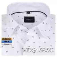 bílá košile s šedými prvky