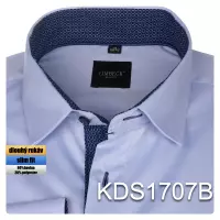 modrá košile s tmavě modrými prvky