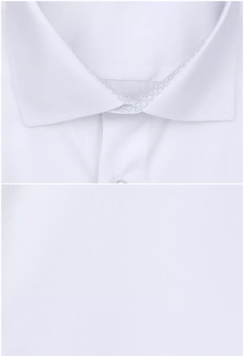 bílá košile s šedými doplňky