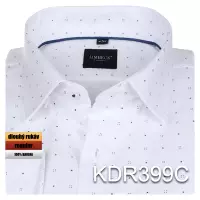 bílá košile s jemnými modrými prvky