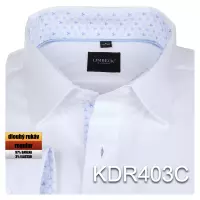 bílá košile s jemnými modrými prvky