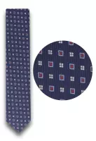 tmavě modrá kravata s pěkným vzorem
