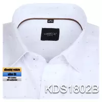 bílá košile s jemnými hnědými prvky