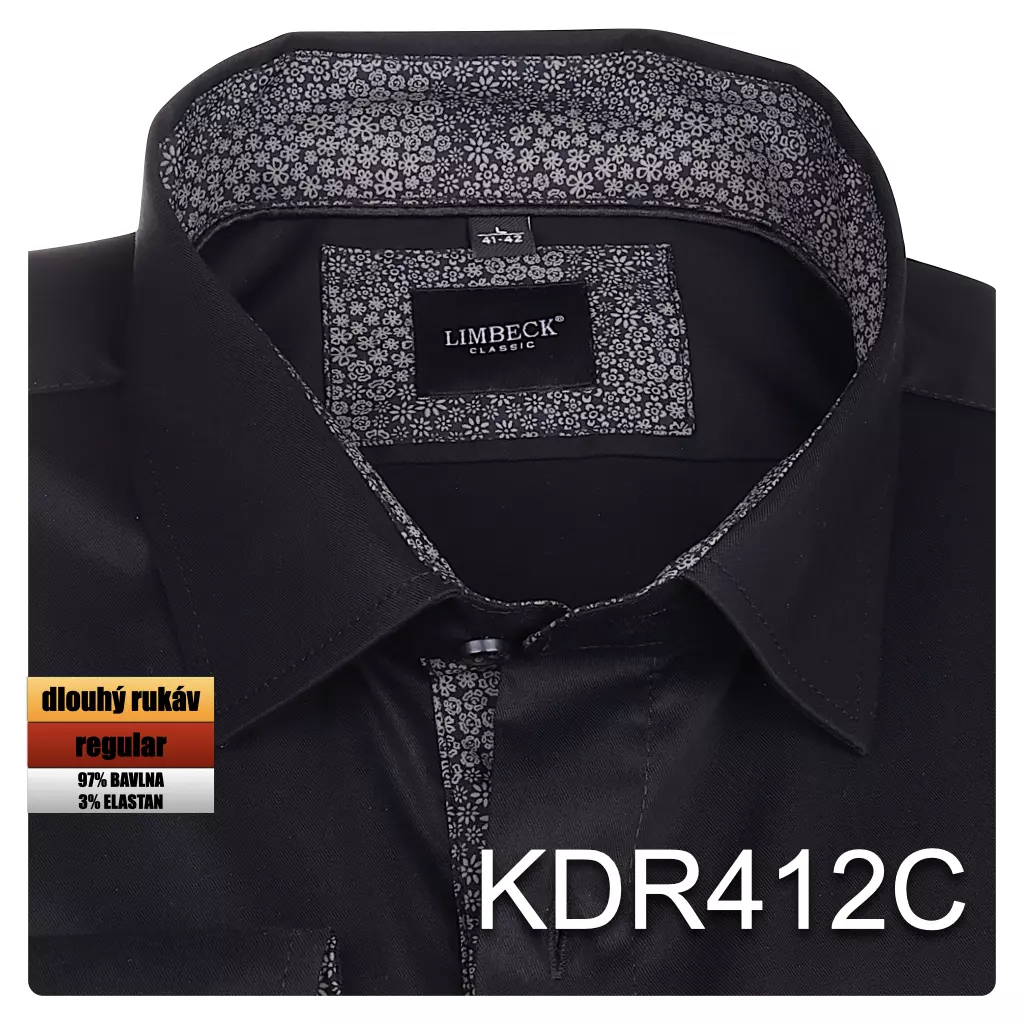 černá košile s doplňky