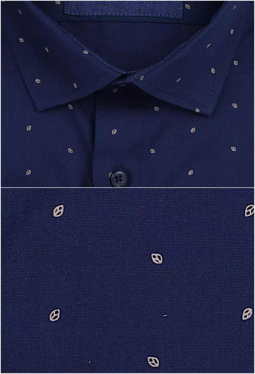 tmavě modrá košile s jemným vzorem