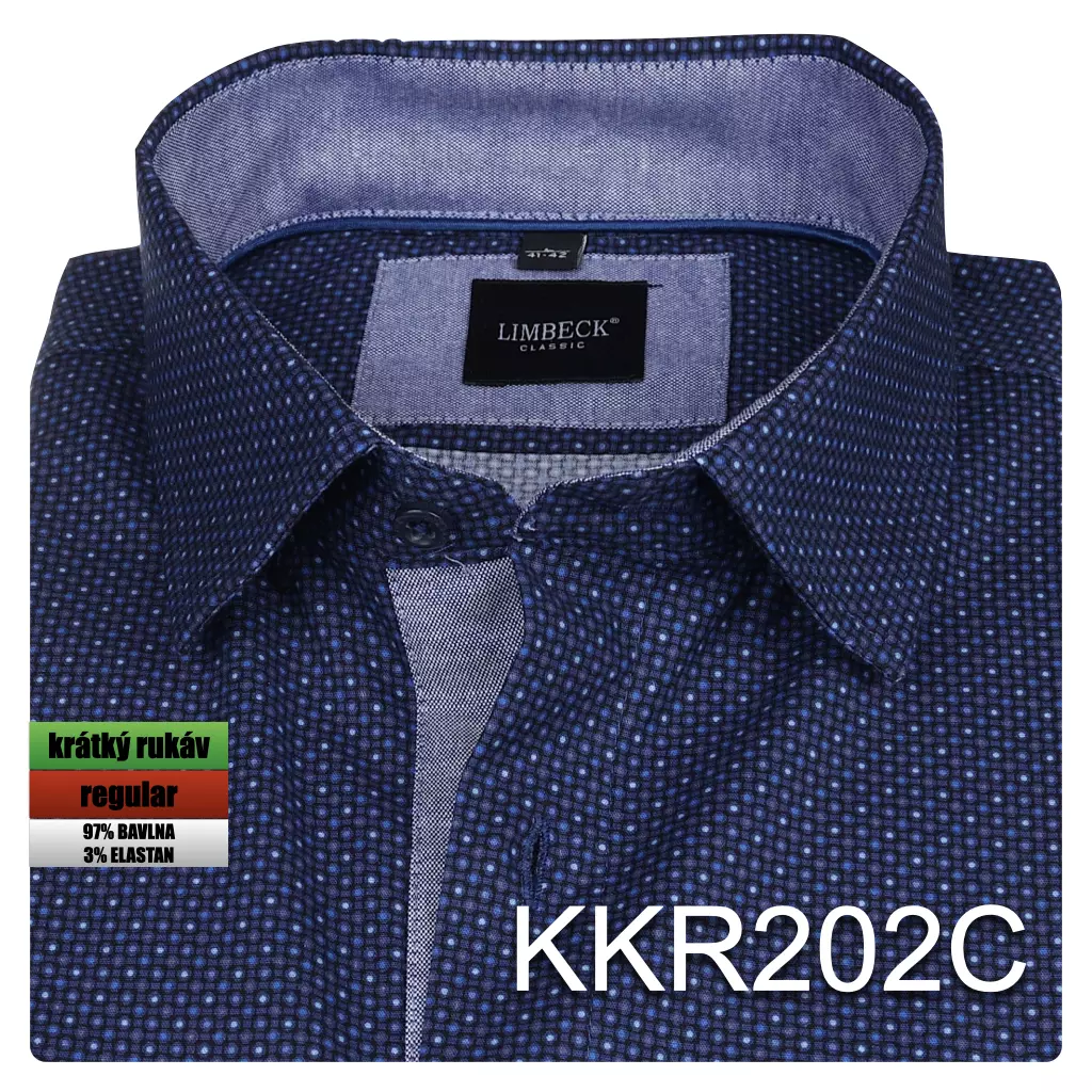 tmavě modrá košile se vzorem