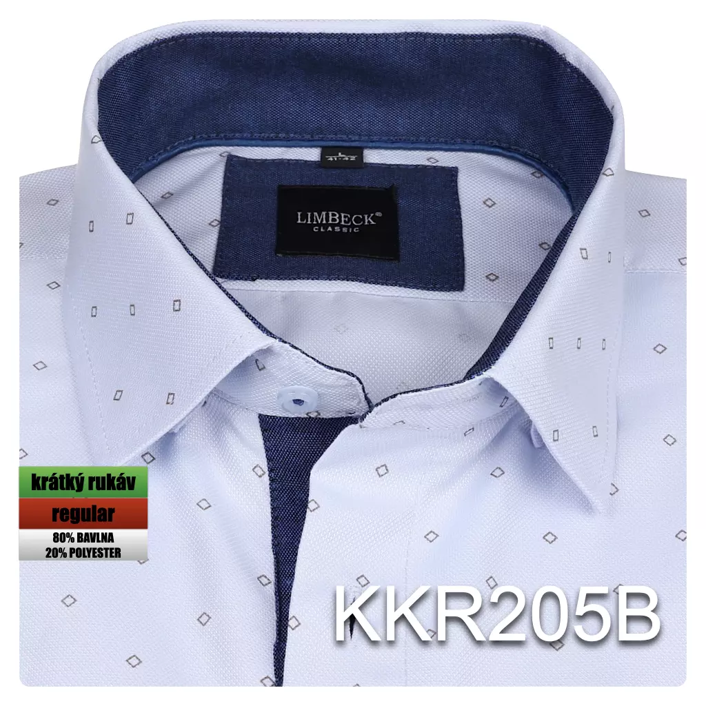 světle modrá košile s jemným vzorem