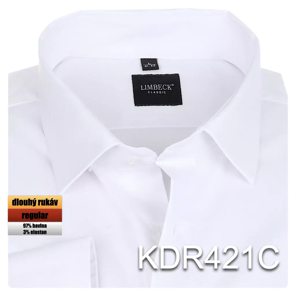 bílá jednobarevná košile