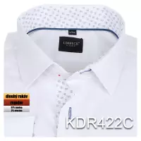 bílá jednobarevná košile s doplňky