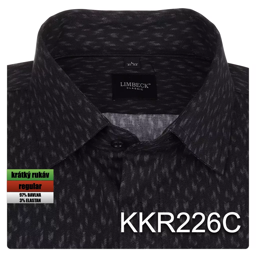 černá košile se zajímavým vzorem