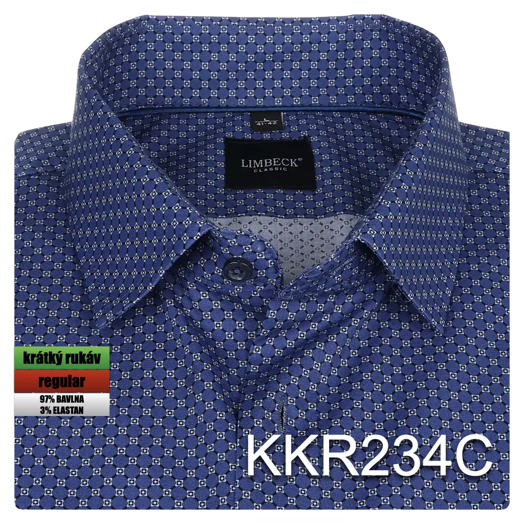 tmavě modrá košile se vzorem