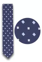 tmavě modrá kravata s pěkným vzorem