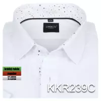 bílá jednobarevná košile s doplňky