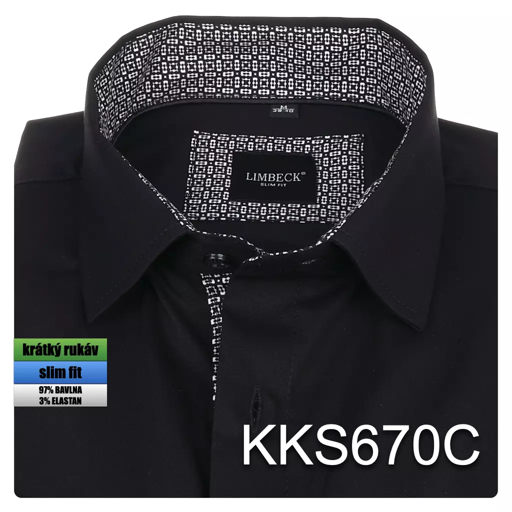 černá košile s doplňky