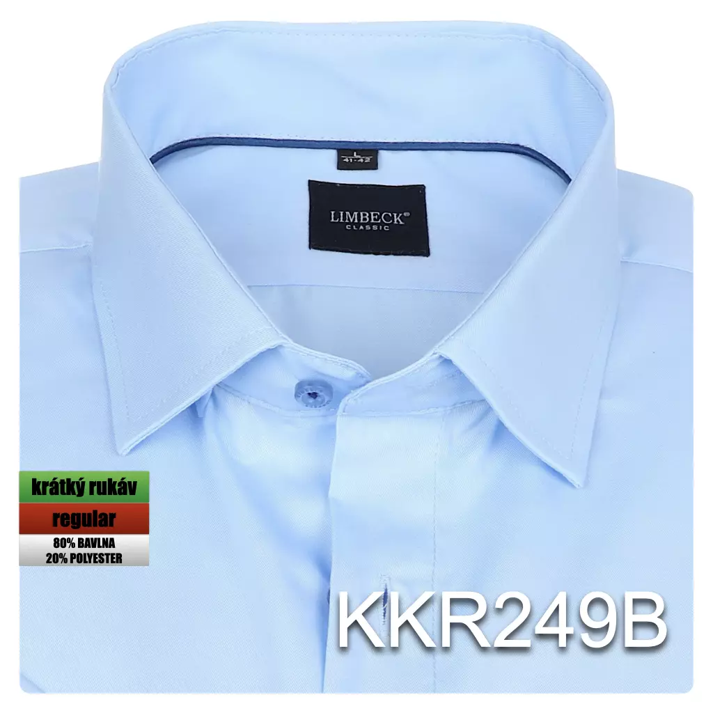 modrá jednobarevná košile
