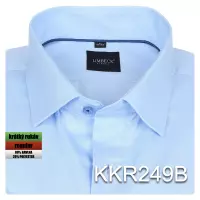modrá jednobarevná košile