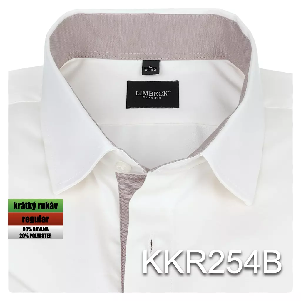 smetanová košile s doplňky
