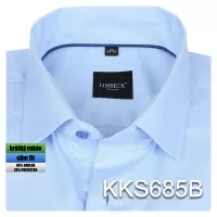 modrá jednobarevná košile
