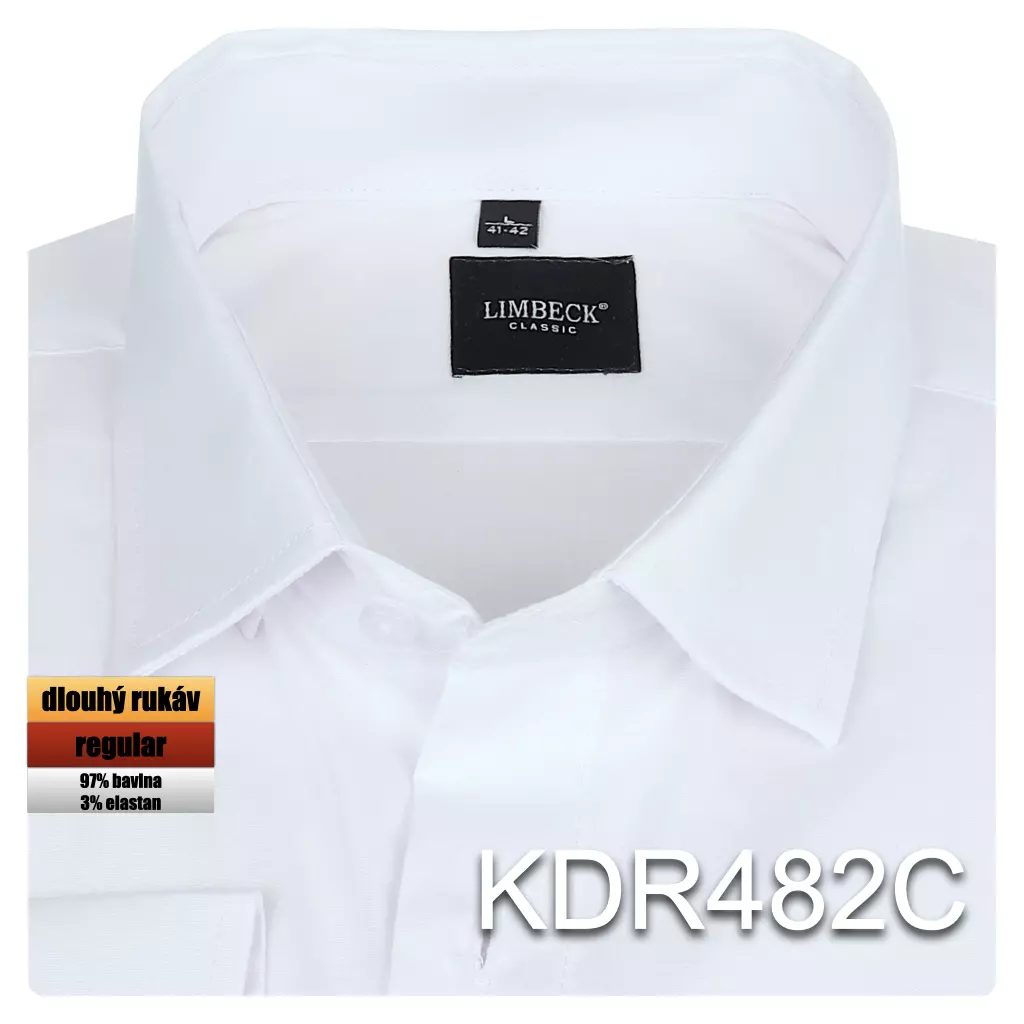 bílá jednobarevná košile 