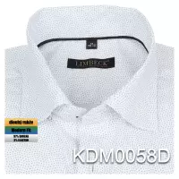 bílá košile s šedým vzorem