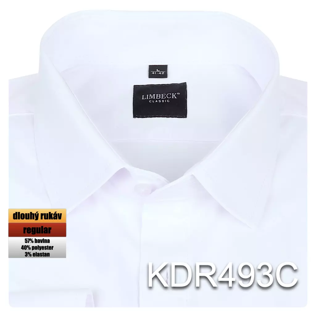 bílá jednobarevná košile 