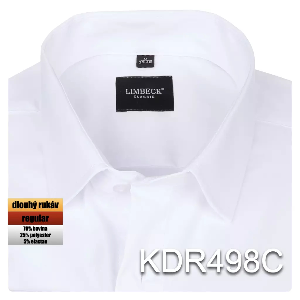 bílá jednobarevná košile