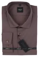 hnědá jednobarevná košile