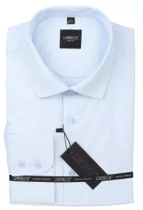 světle modrá jednobarevná košile 