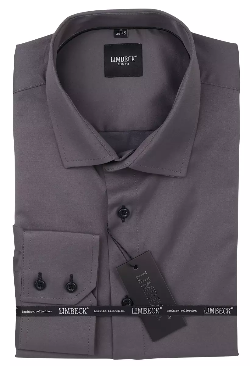 tmavě šedá jednobarevná košile 