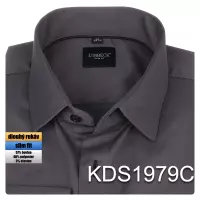 tmavě šedá jednobarevná košile 