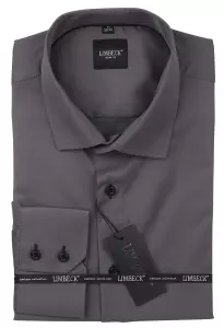 tmavě šedá jednobarevná košile 