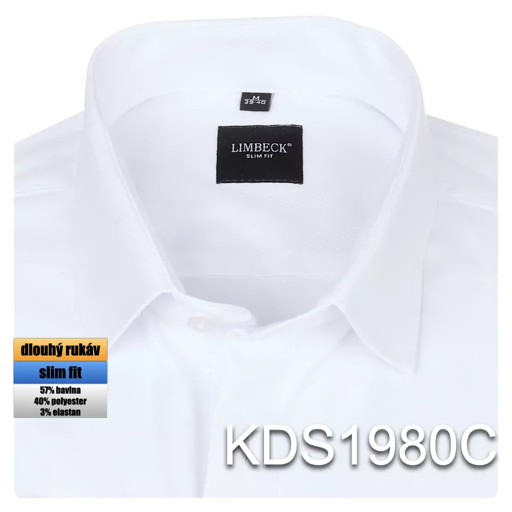 bílá jednobarevná košile s texturou