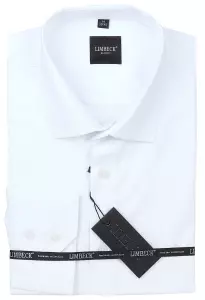 bílá jednobarevná košile s texturou