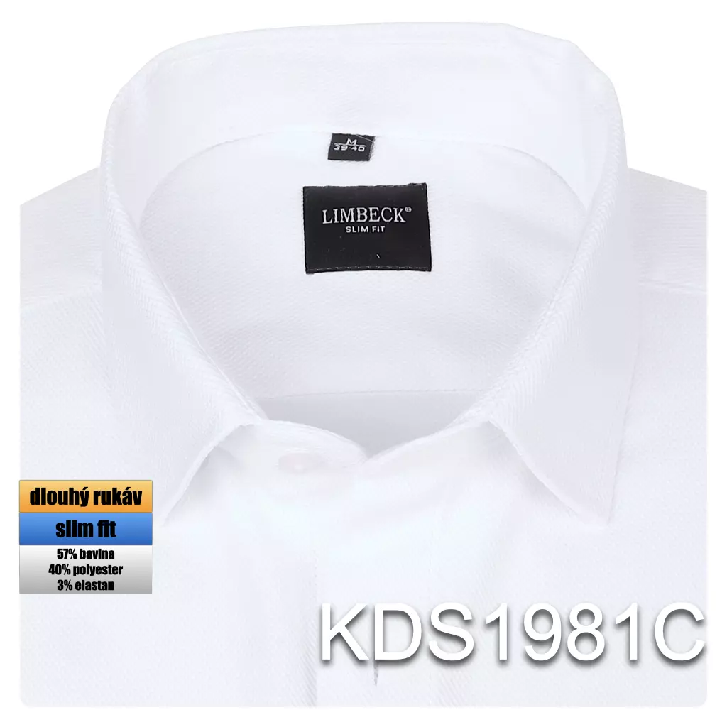 bílá jednobarevná košile s texturou