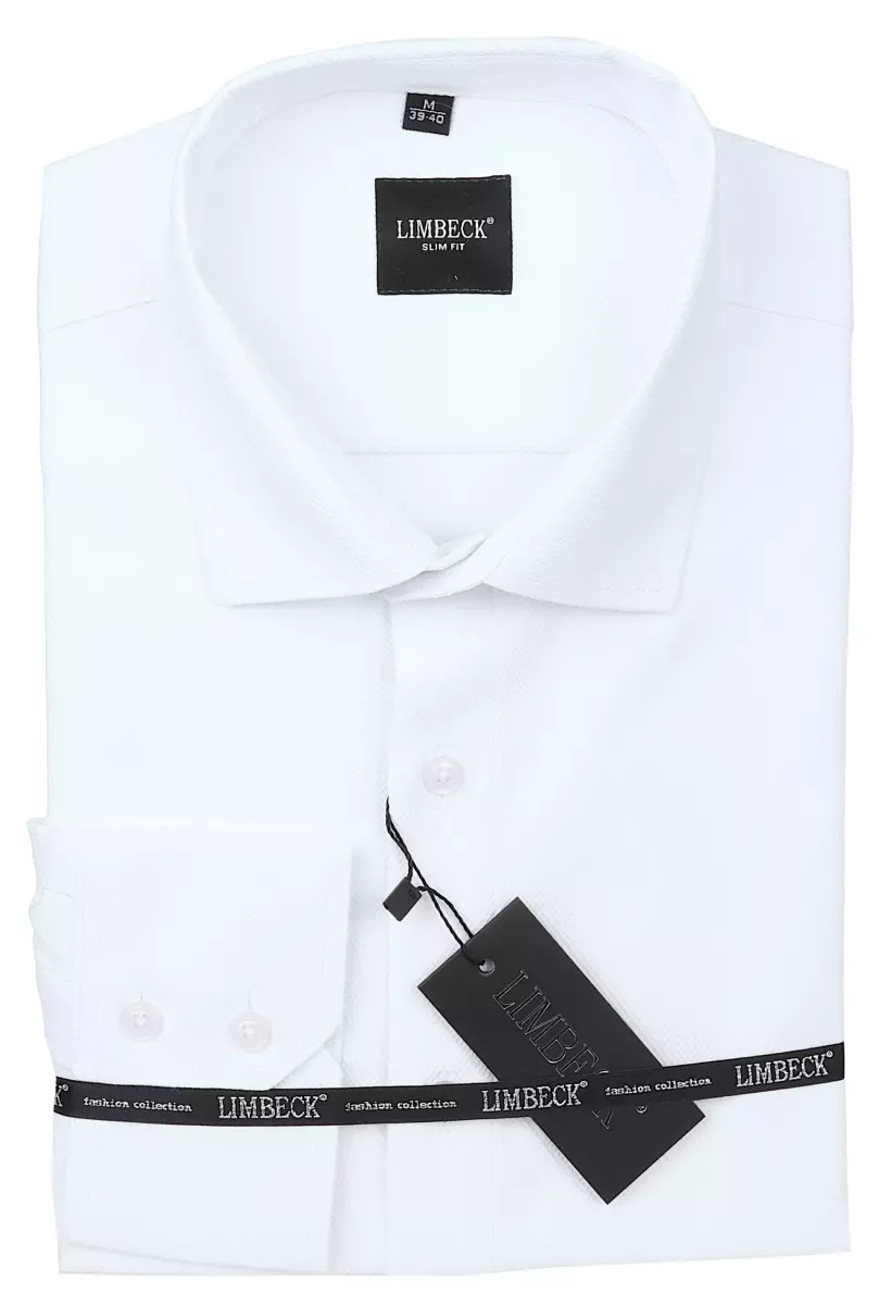 bílá jednobarevná košile s texturou