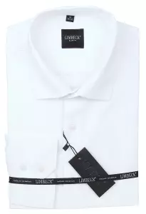 bílá jednobarevná košile s texturou