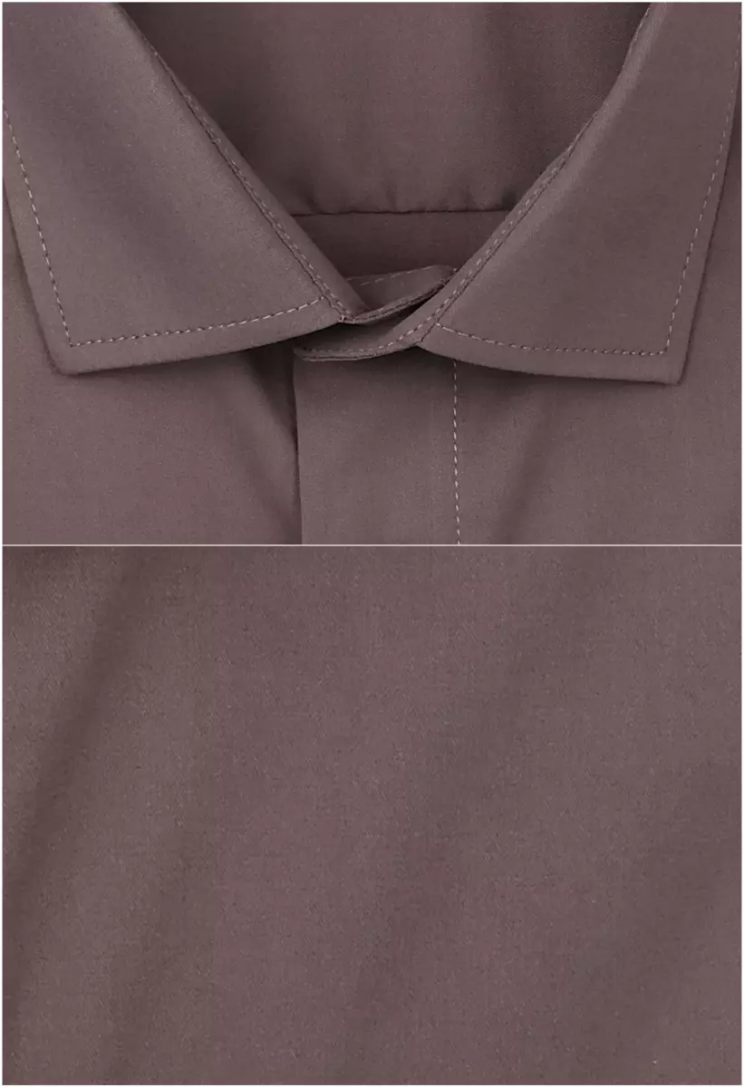 hnědá jednobarevná košile