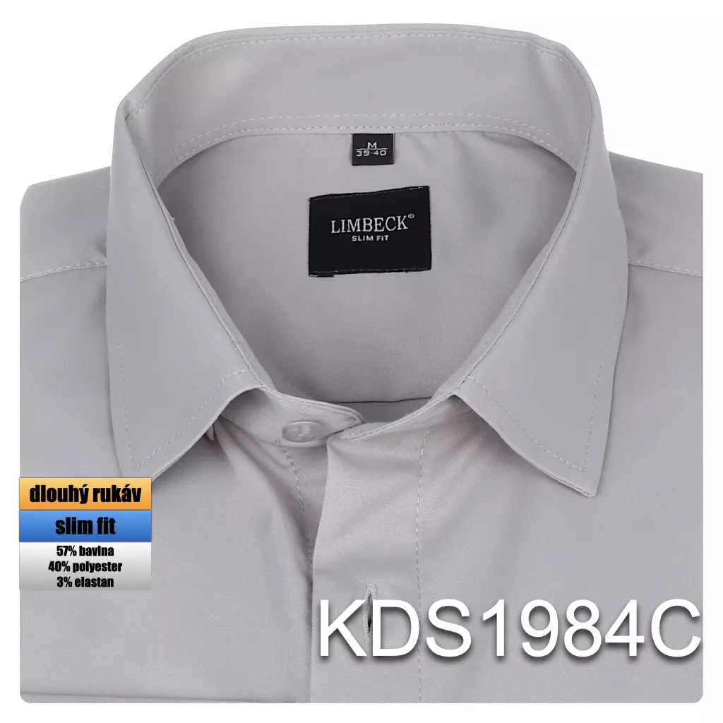 světle šedá jednobarevná košile 