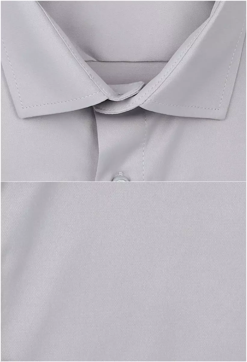 světle šedá jednobarevná košile 