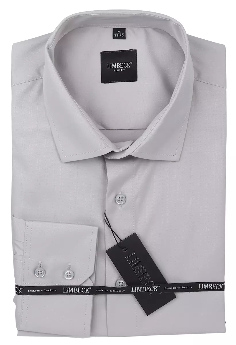 světle šedá jednobarevná košile 