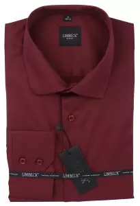 vínová jednobarevná košile 