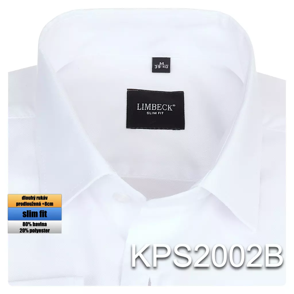 bílá jednobarevná košile