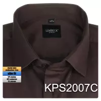 hnědá jednobarevná košile z pružného materiálu