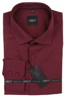 vínová jednobarevná košile z pružného materiálu 