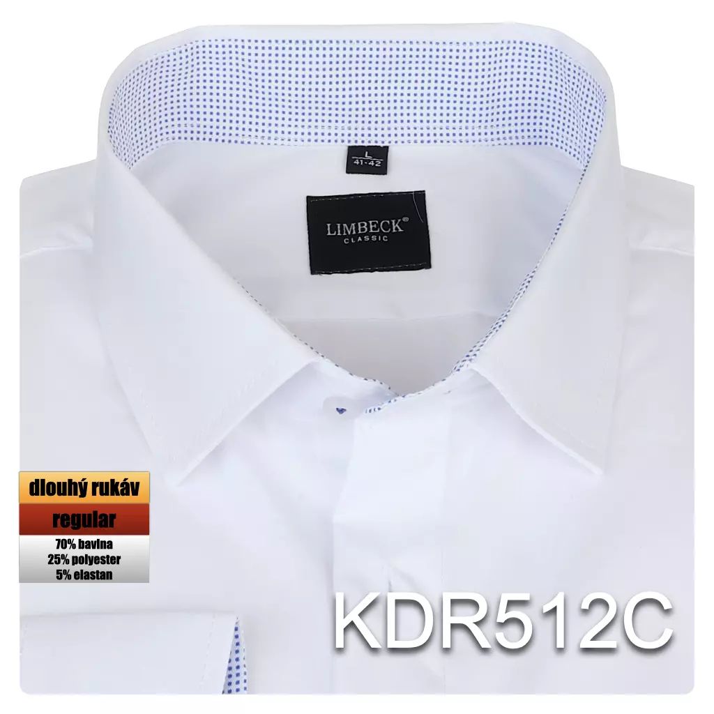 bílá košile s jemnými doplňky