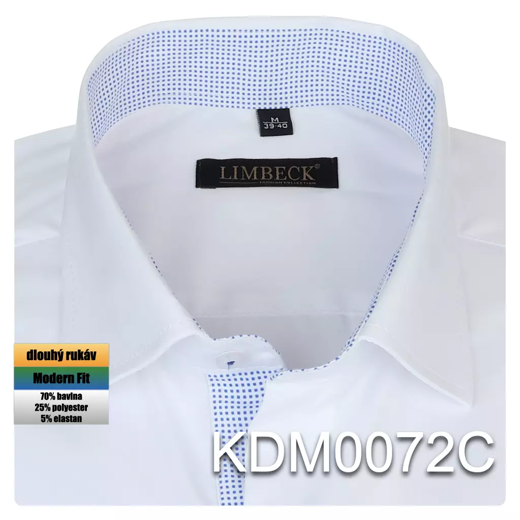 bílá košile s jemnými doplňky